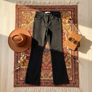 Pilcro And The Letterpress High-Rise Bootcut Jeans Black Anthropologie Womens 30